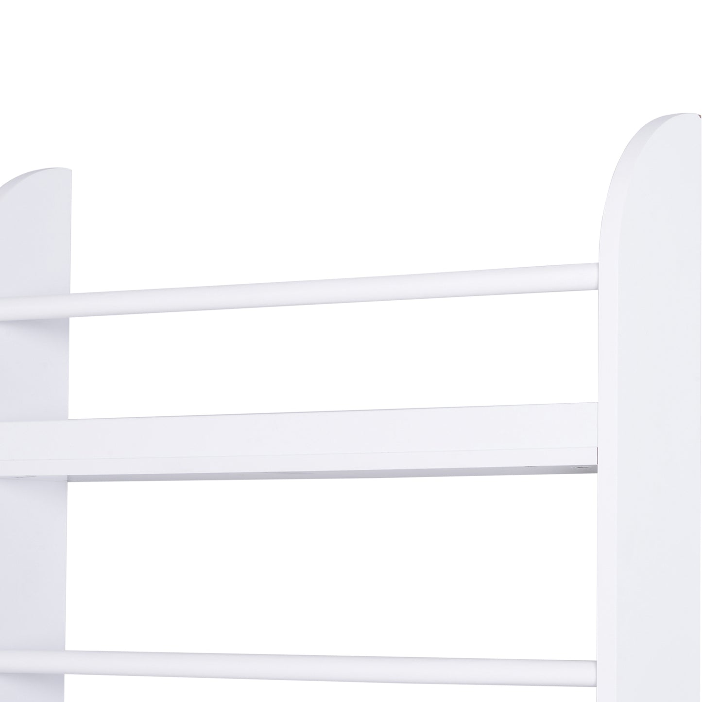 HOMCOM Bookcase, 4 Tier Wall Mounted Bookshelf, 15cm Depth Storage Shelving Rack for Bedroom Nursery Office Home, Accessories Supplies, White