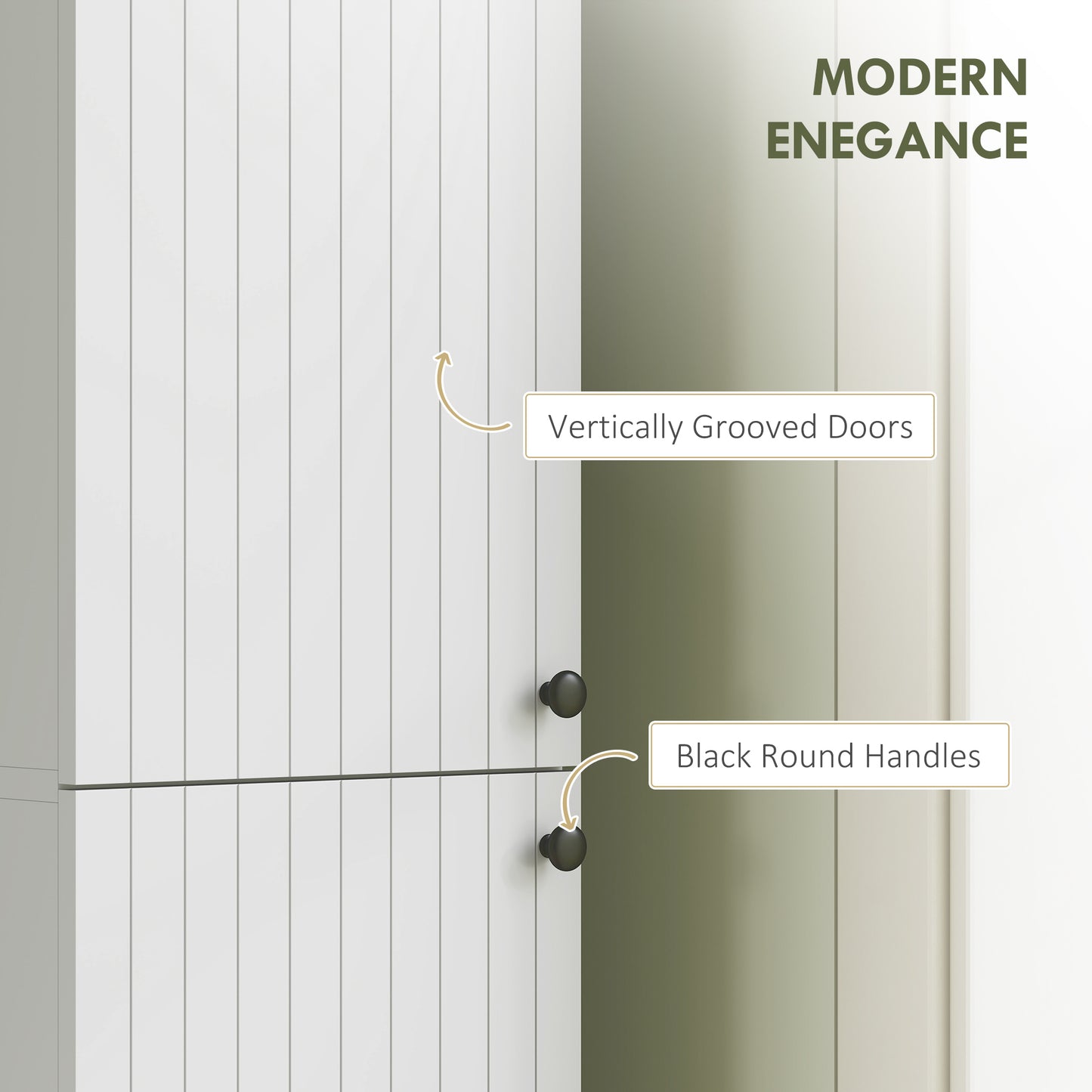 HOMCOM Wall Mounted Tall Bathroom Storage Cabinet with Soft-Close Hinges, Slim Bathroom Cabinet with 2 Doors, White