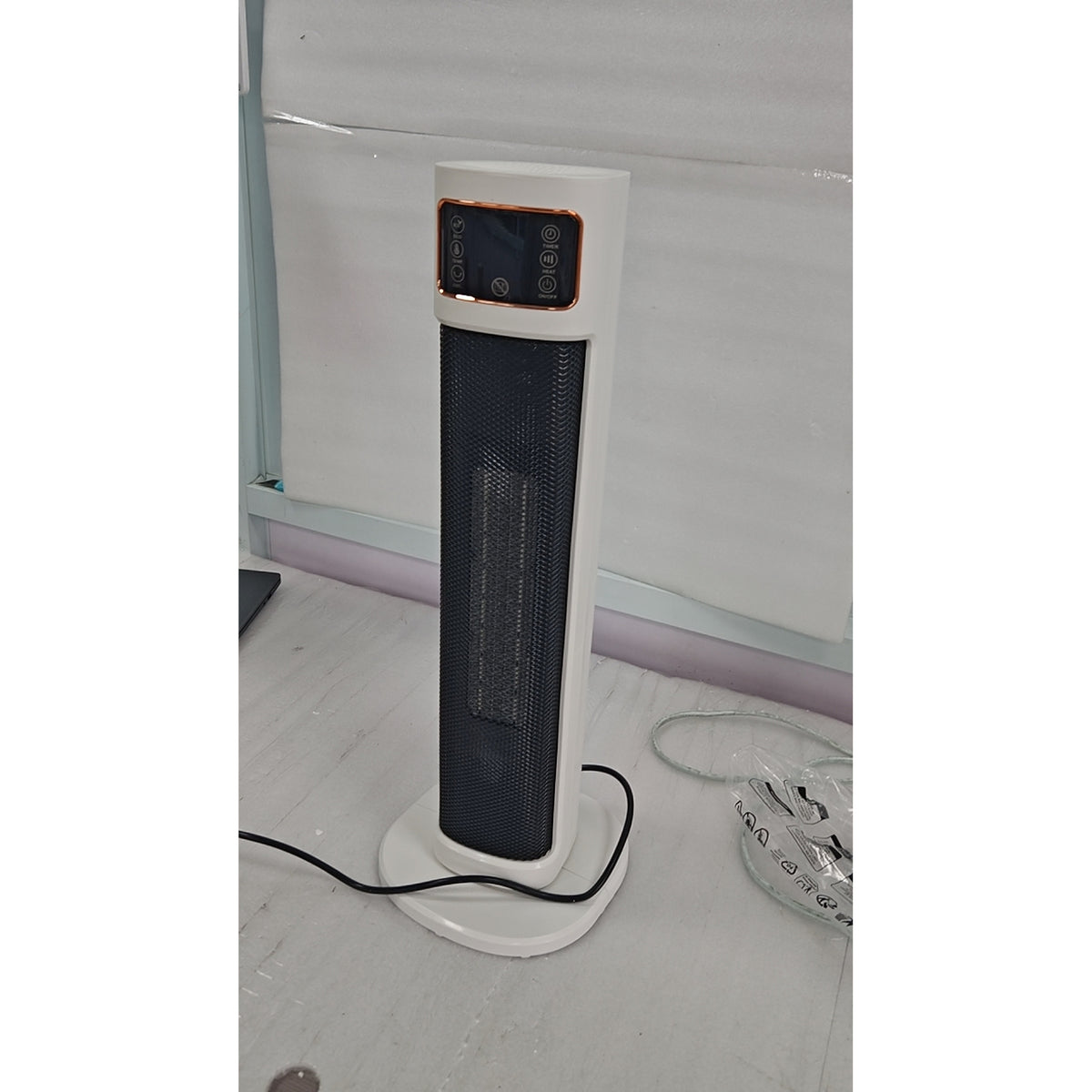 HOMCOM Portable Space Heater, 2000W Ceramic Heater with 4 Modes (Eco Mode), Adjustable Thermostat, Remote, Low Energy
