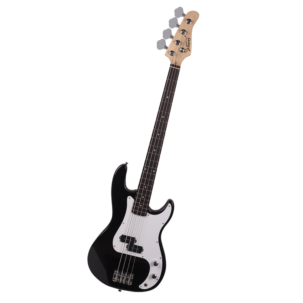 Glarry GP Electric Bass Guitar with Amp Bag Strap Tool - Black