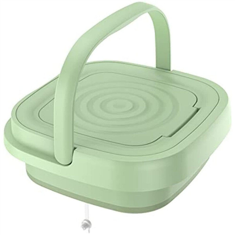 8L Portable Washing Machine Mini Washer Foldable Washer and Spin Dryer Travel UK Green