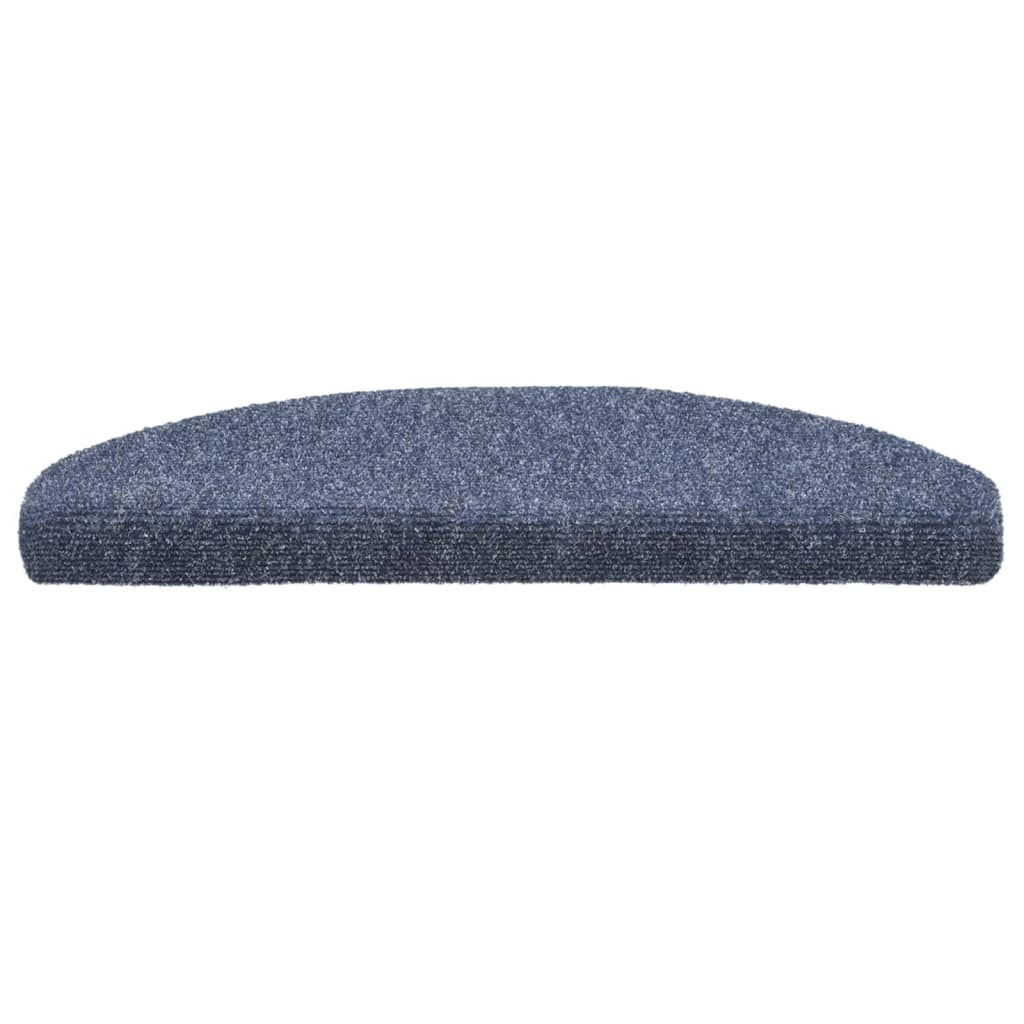 Self-adhesive Stair Mats 5 pcs Blue 65x21x4 cm Needle Punch