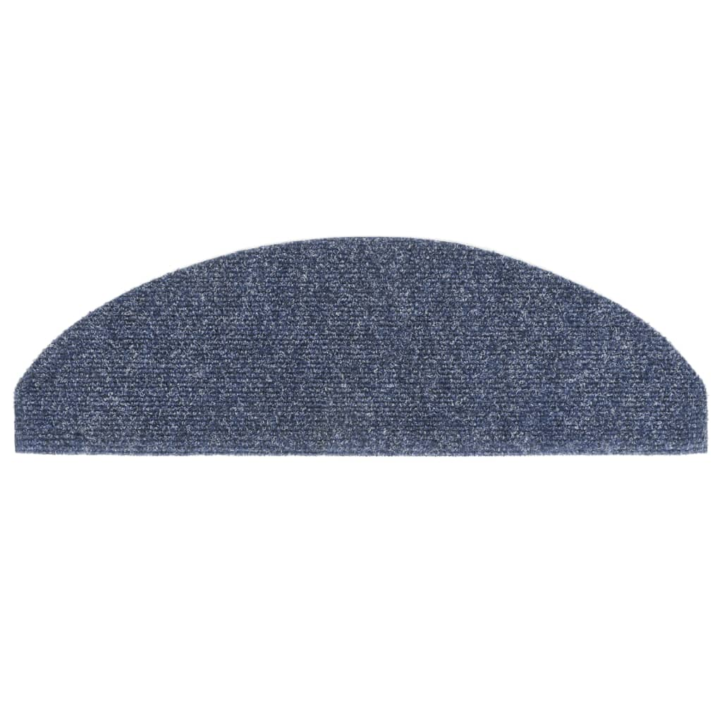Self-adhesive Stair Mats 5 pcs Blue 65x21x4 cm Needle Punch