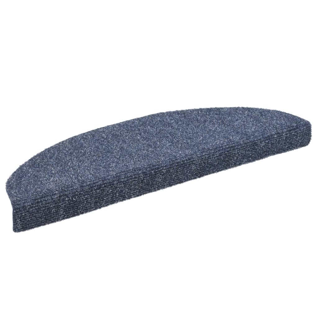 Self-adhesive Stair Mats 5 pcs Blue 65x21x4 cm Needle Punch