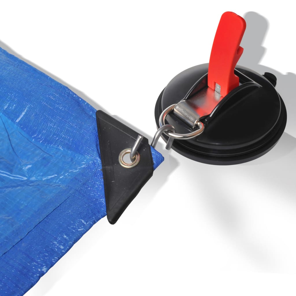 ProPlus 2 pcs Suction Cup Fasteners with Rings and 4 S-hooks