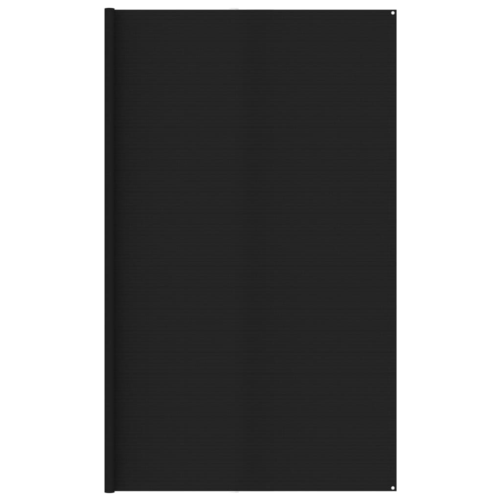 vidaXL Tent Carpet 400x400 cm Black HDPE