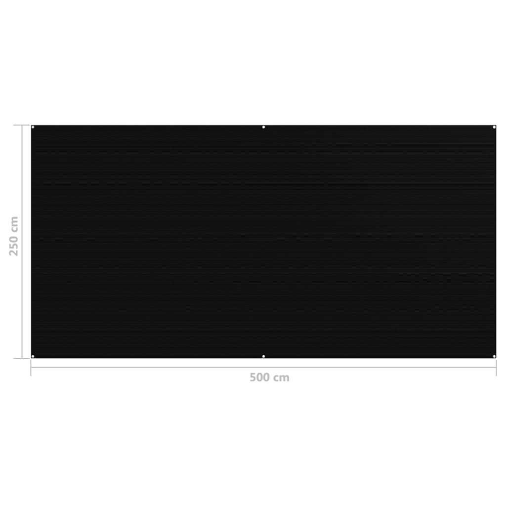 Tent Carpet 250x500 cm Black