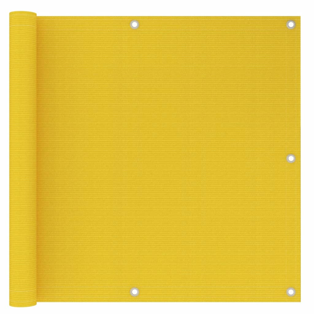 vidaXL Balcony Screen Yellow 90x300 cm HDPE