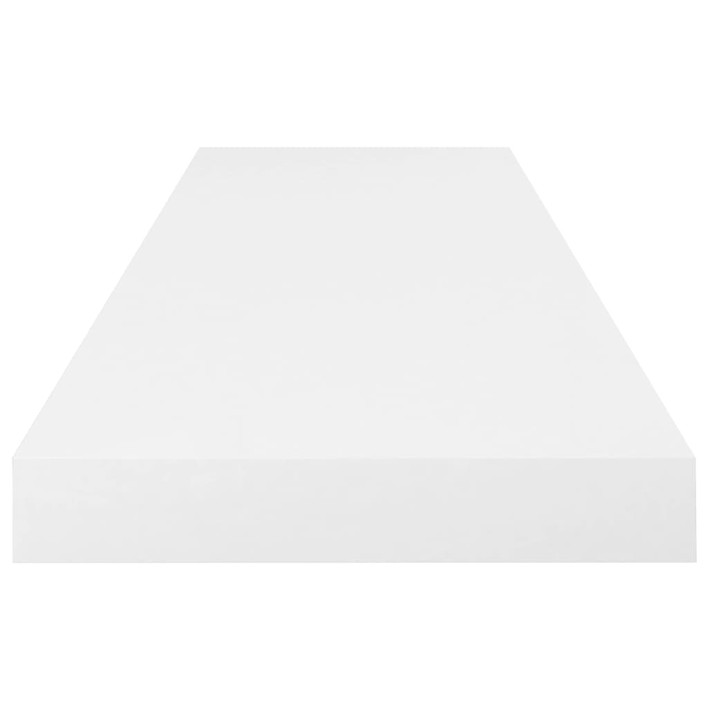 vidaXL Floating Wall Shelf High Gloss White 80x23.5x3.8 cm MDF