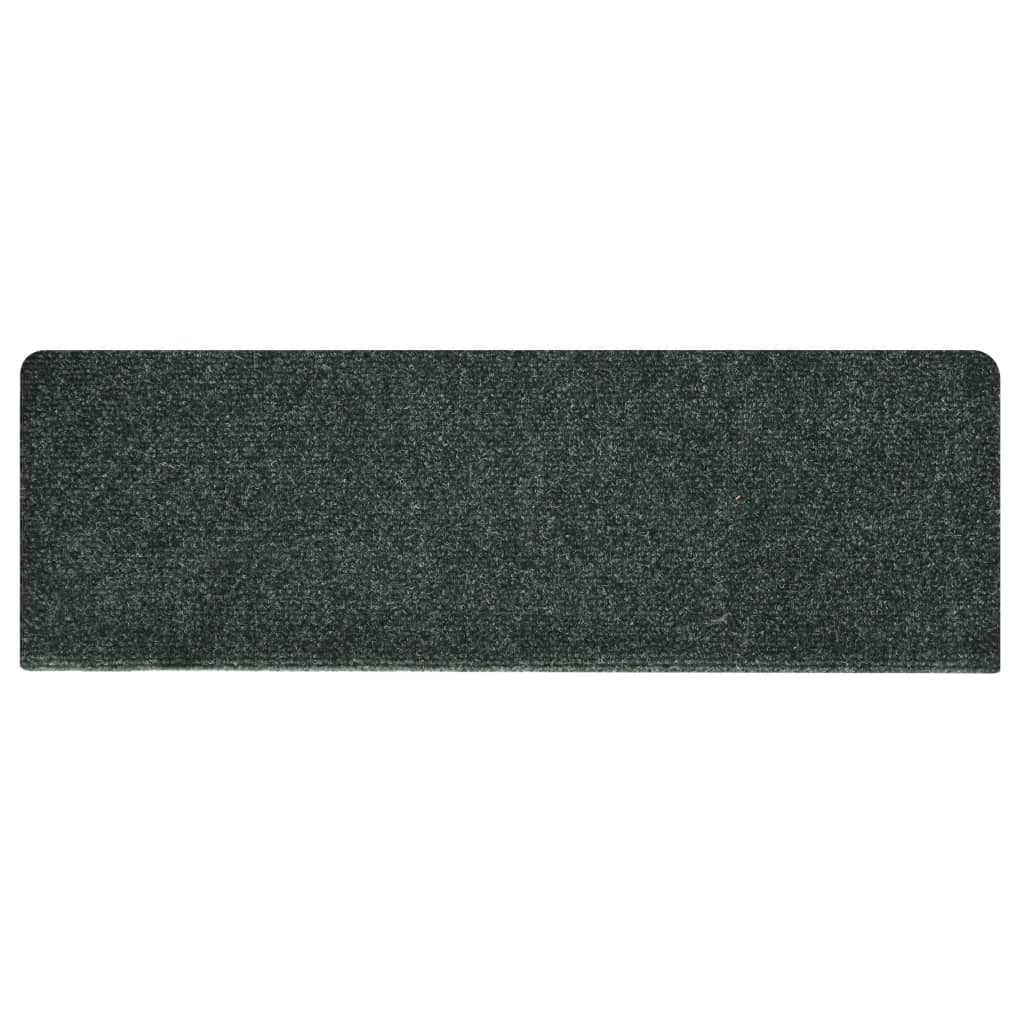 vidaXL Stair Mats 15 pcs Needle Punch 65x21x4 cm Brown