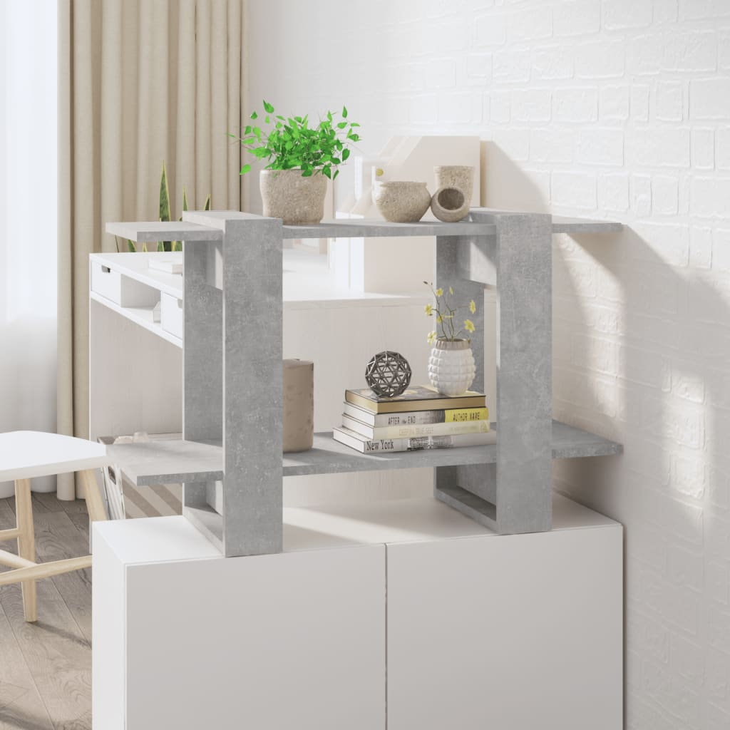 Book Cabinet/Room Divider Concrete Grey 80x30x51 cm