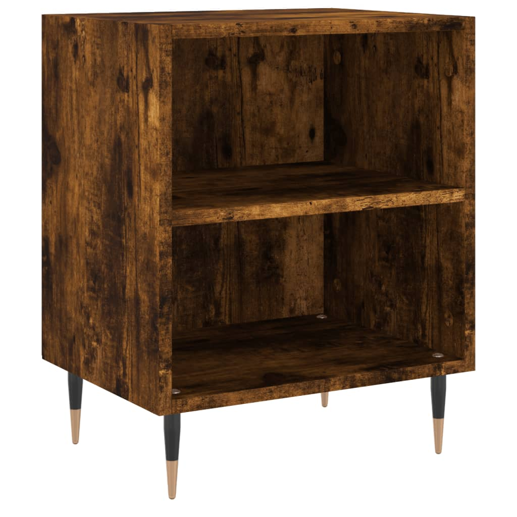 Bedside Cabinet Smoked Oak 40x30x50 cm Engineered Wood