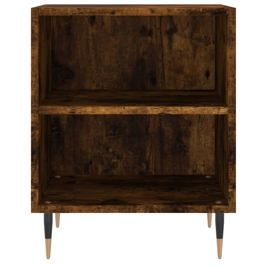 Bedside Cabinet Smoked Oak 40x30x50 cm Engineered Wood