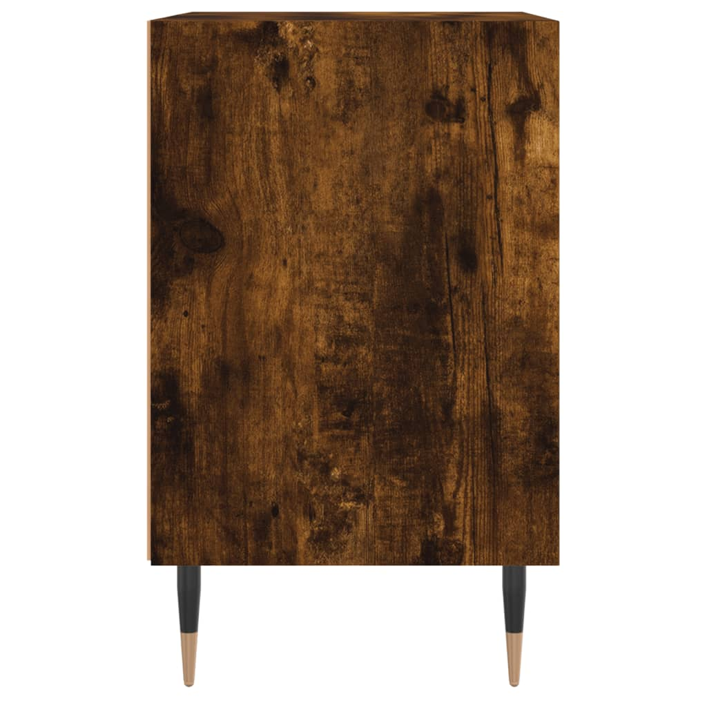 Bedside Cabinet Smoked Oak 40x30x50 cm Engineered Wood