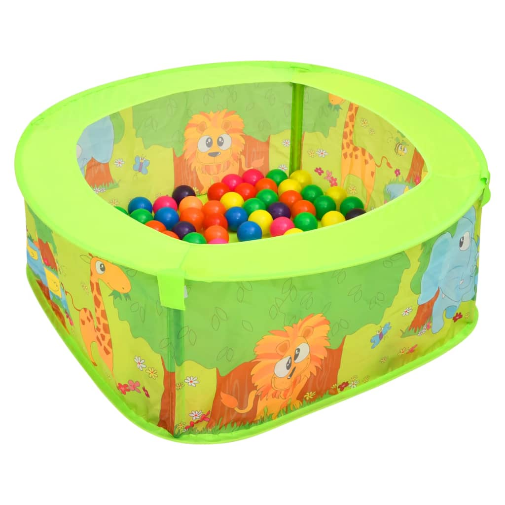 vidaXL Ball Pool with 50 Balls for Kids 75x75x32 cm
