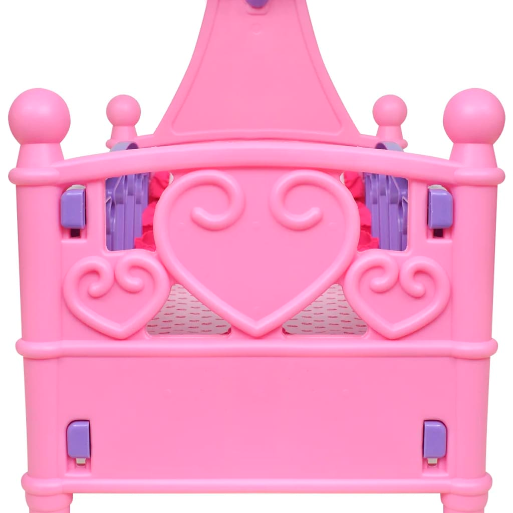 Kids'/Children's Playroom Toy Doll Bed Pink + Purple