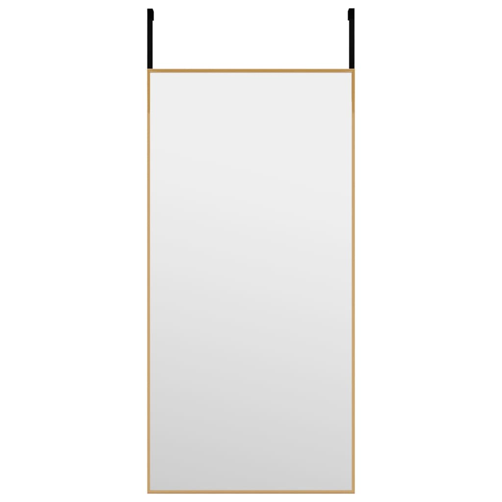 vidaXL Door Mirror Gold 30x60 cm Glass and Aluminium