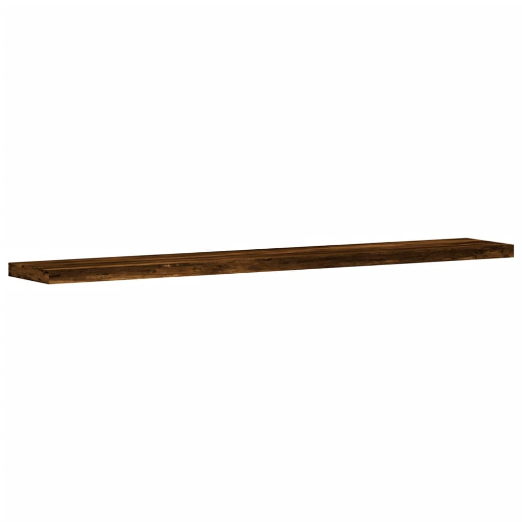Wall Shelves 4 pcs Smoked Oak 60x10x1.5 cm Engineered Wood