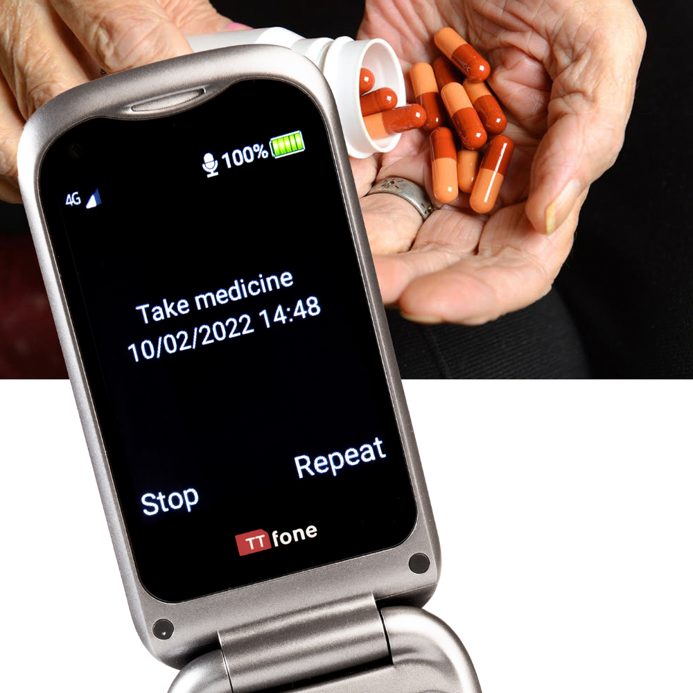 TTfone TT970 4G Senior Flip Big Button Mobile with WhatsApp Three SIM