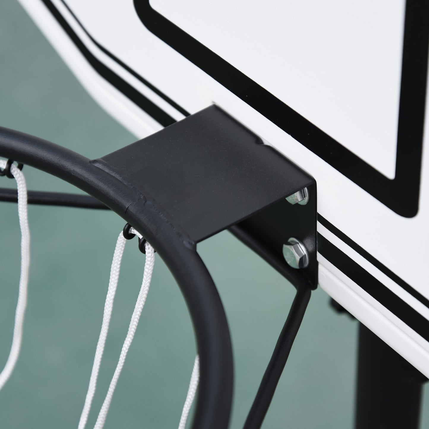 HOMCOM 94-123cm Adjustable Height Basketball Hoop and Stand