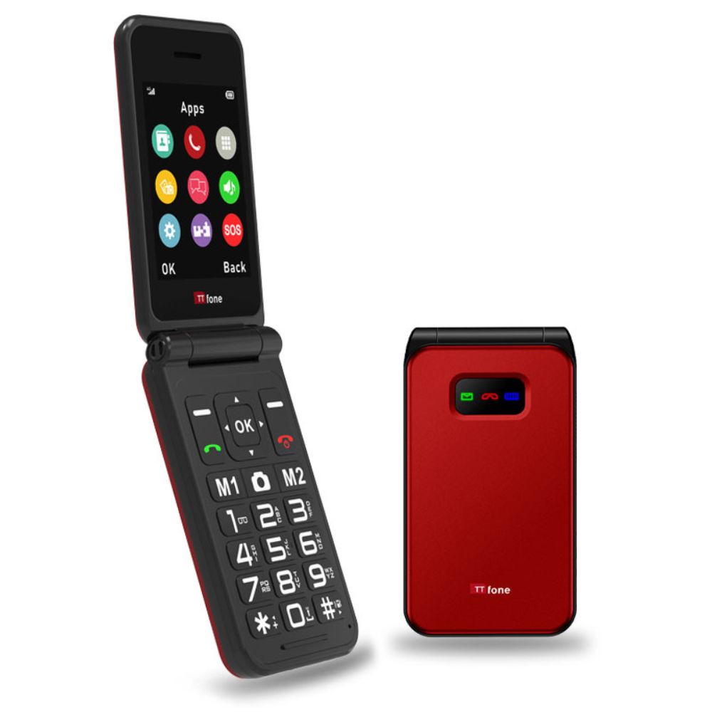 TTfone Red TT760 with USB Cable, Three SIM