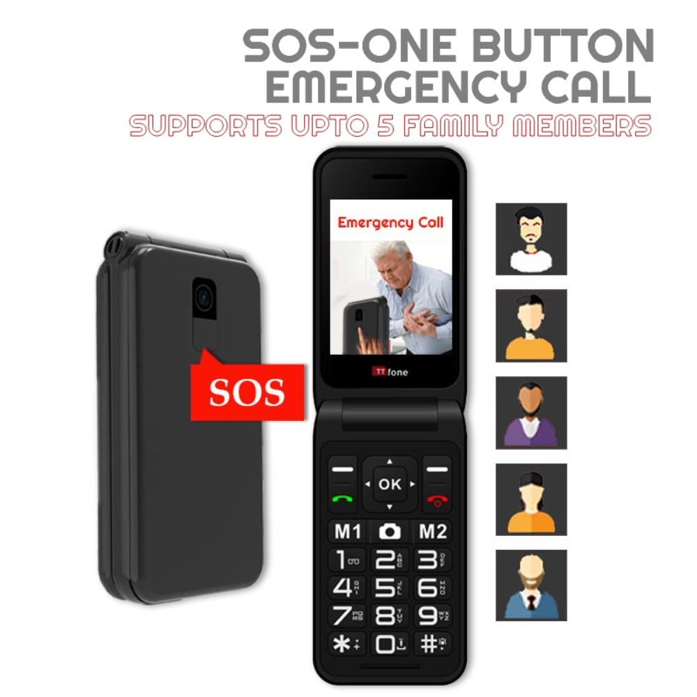 TTfone Red TT760 with USB Cable, Three SIM