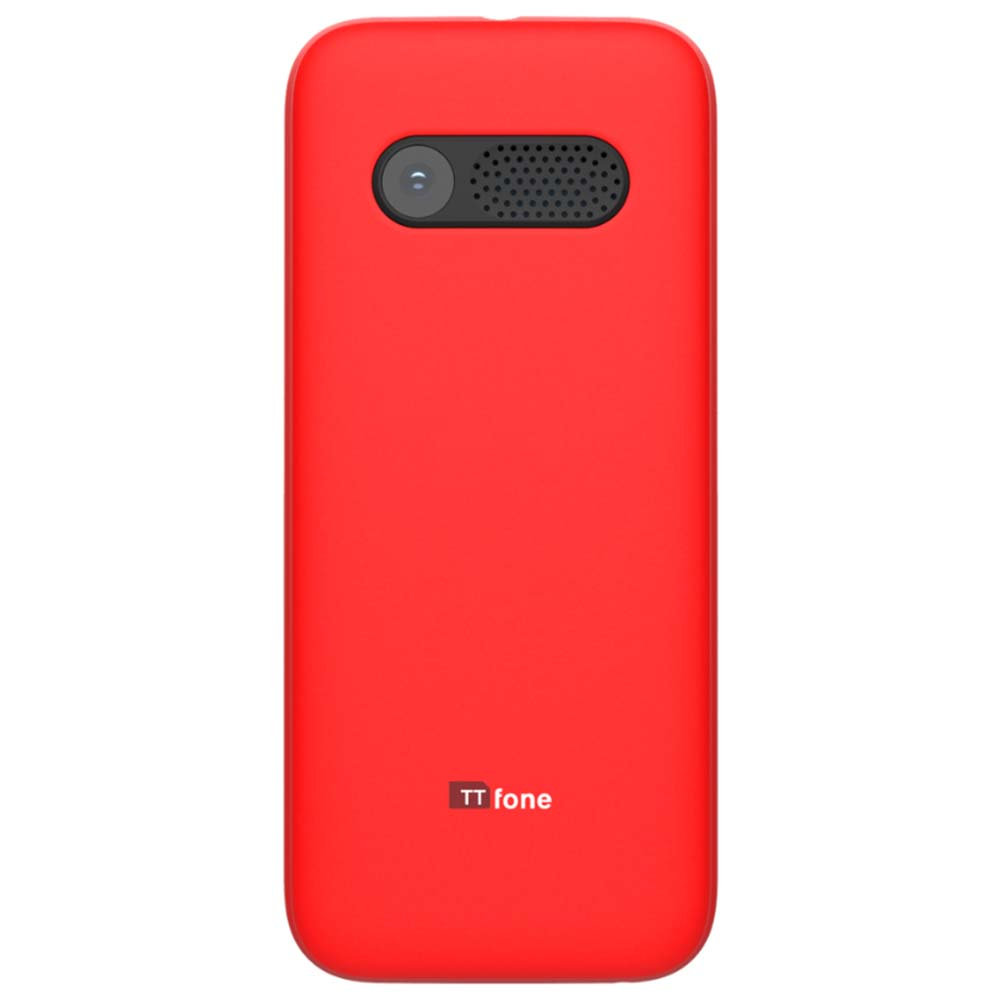 TTfone TT150 Red Dual SIM Mobile with USB Cable, O2 Pay As You Go