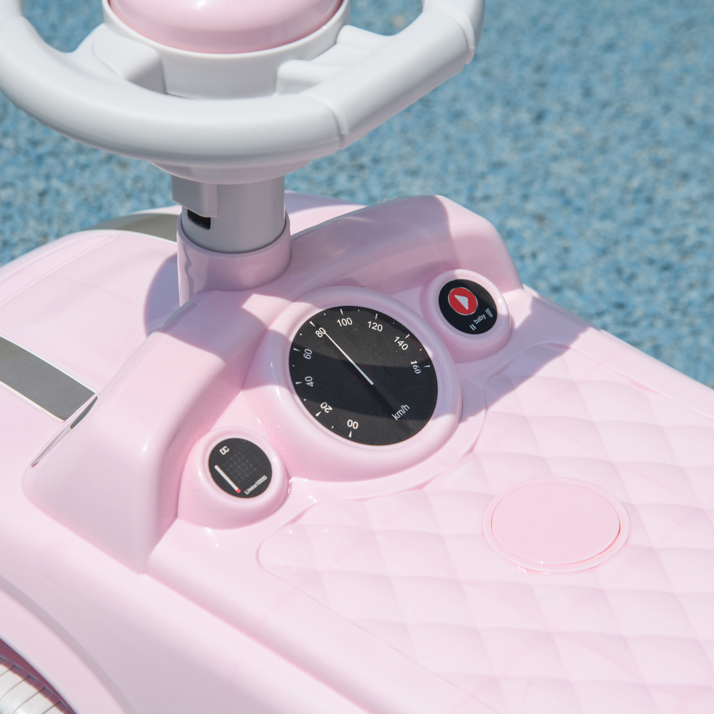 AIYAPLAY Foot To Floor Ride On Car Sliding Car with Air Horn, Anti-Over-Backwards, 18 to 36 Months in Pink