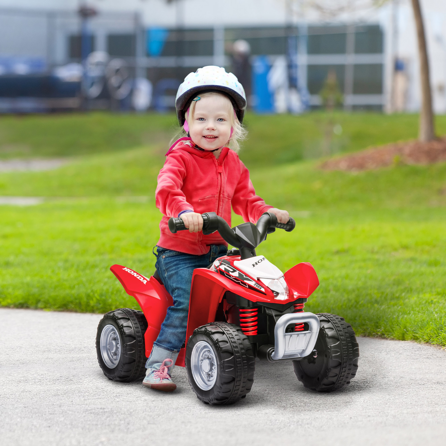 Honda Licensed Electric Ride on Quad Bike 6V ATV Ride On, 4 Pack, for 1.5-3 Years Red | AIYAPLAY