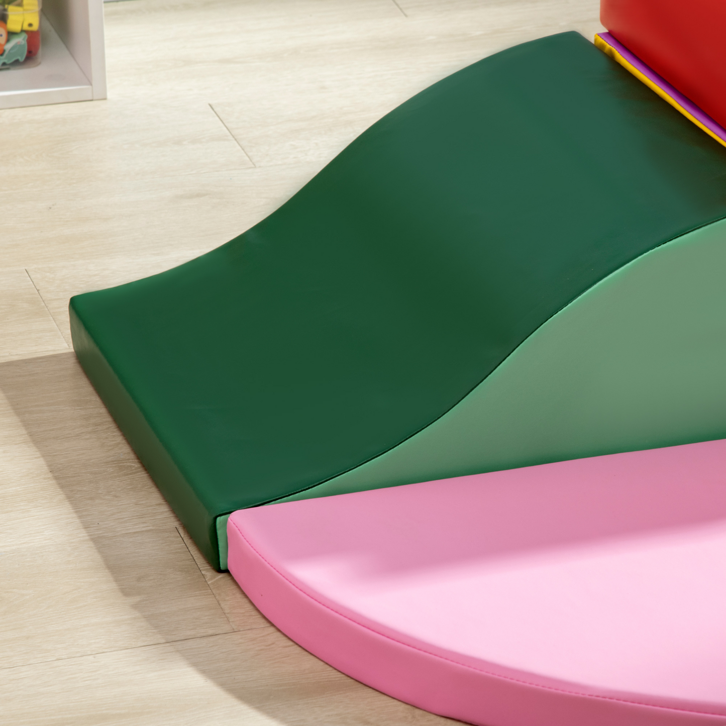6 Piece Soft Play Equipment for Kids Climb and Crawl in Red by HOMCOM