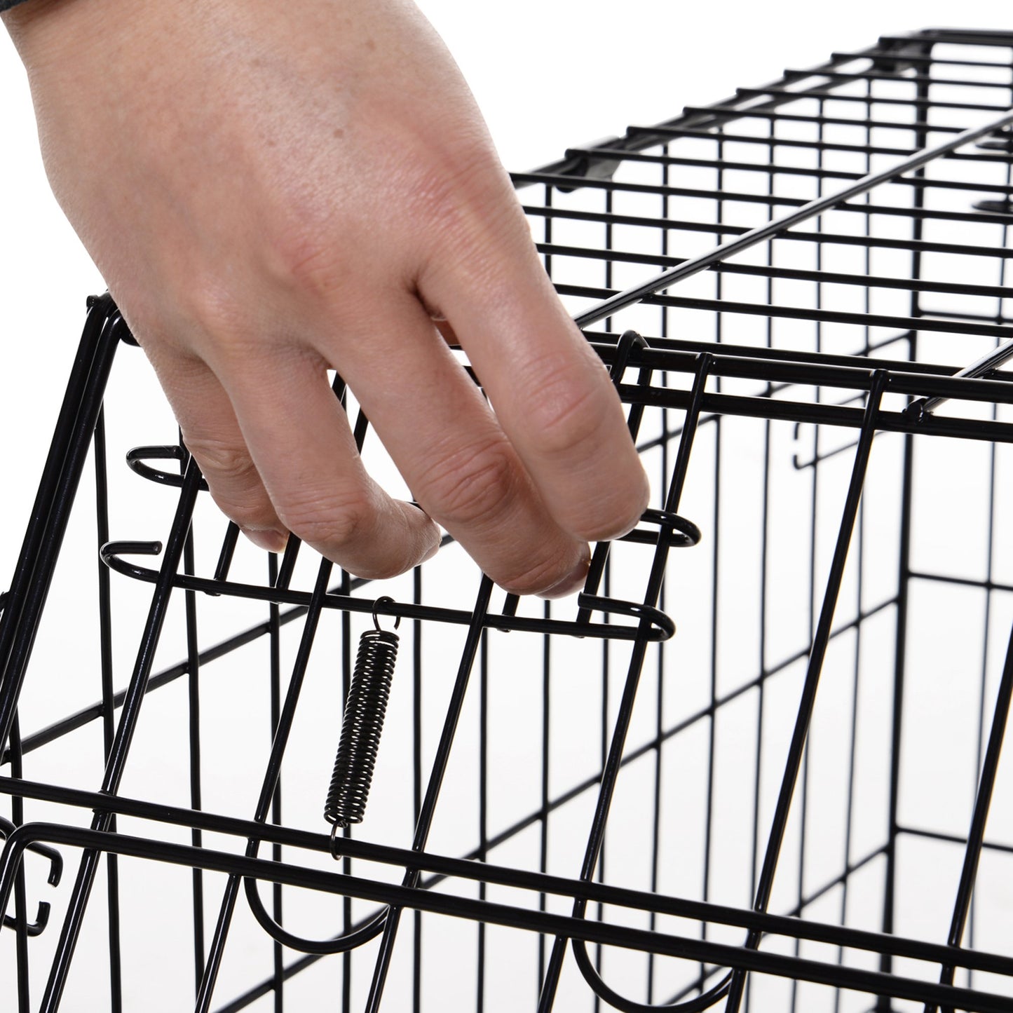 Pawhut Trapeze Collapsible Dog Pet Travel Box Cage Removable Tray 78 x 47 x 55cm