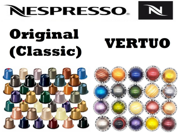 Nespresso Original & Vertuo Line Assorted Coffee Machine Capsules Pods Mix Range