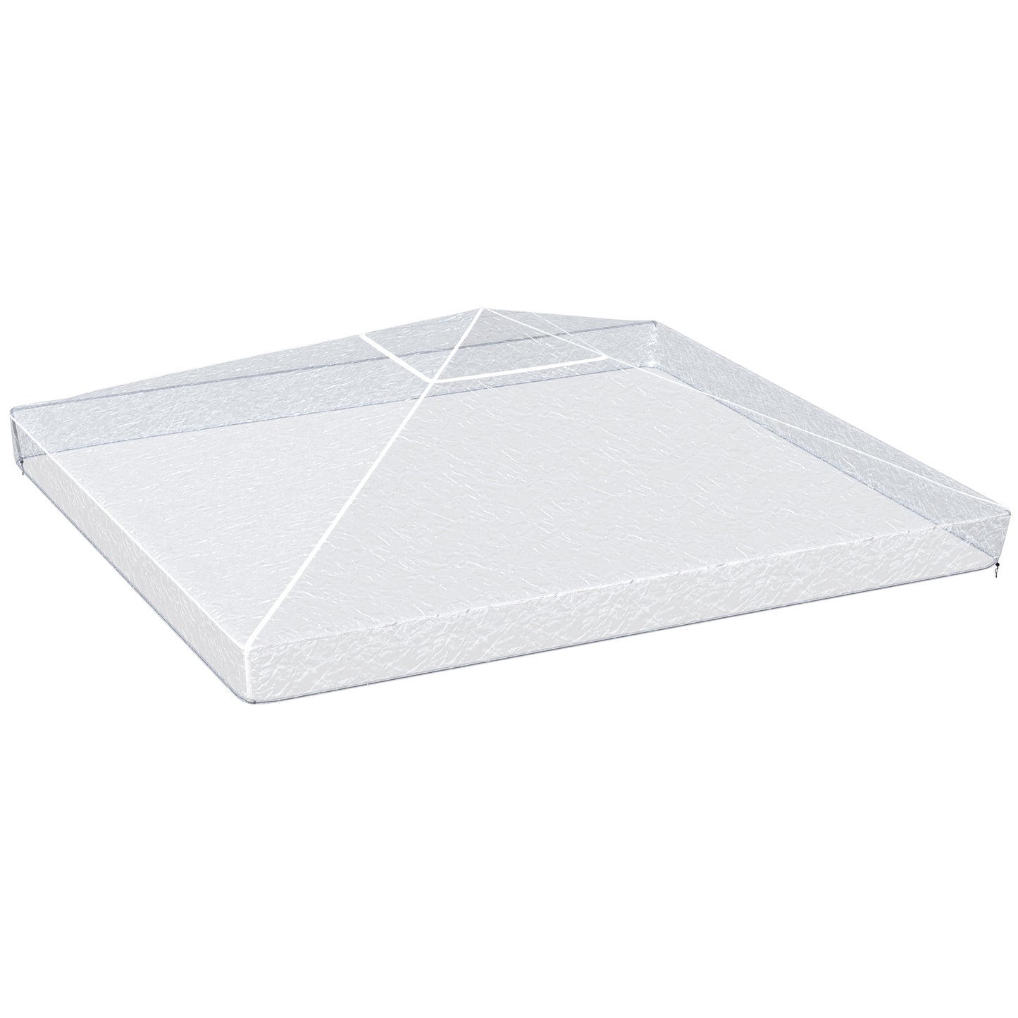 Outsunny 3 x 3 (m) Gazebo Protective Cover, Waterproof Transparent Gazebo Replacement Canopy Cover Top for Canopy and Tent