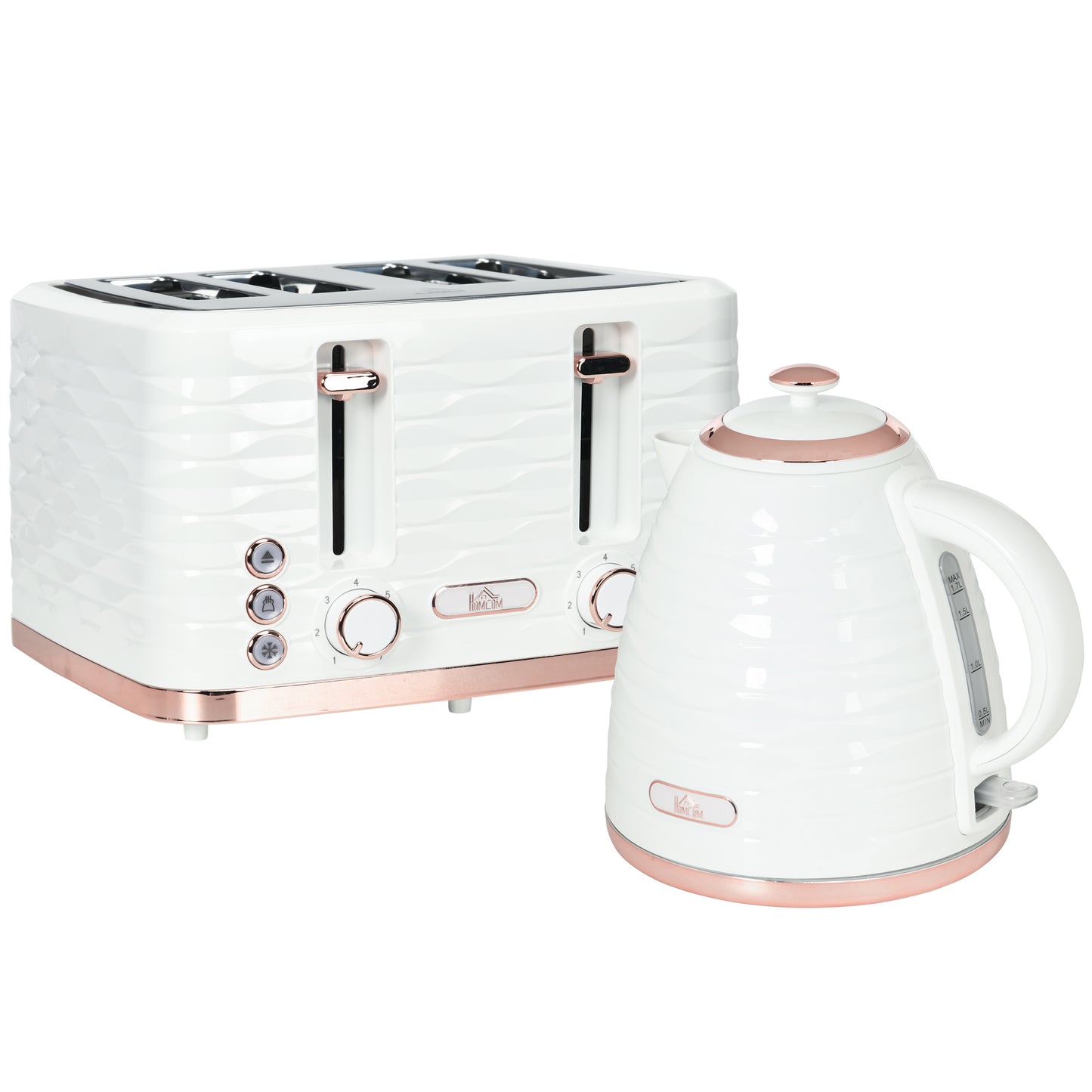 HOMCOM 3kW Rapid Boil Honeycomb Kettle - Cream