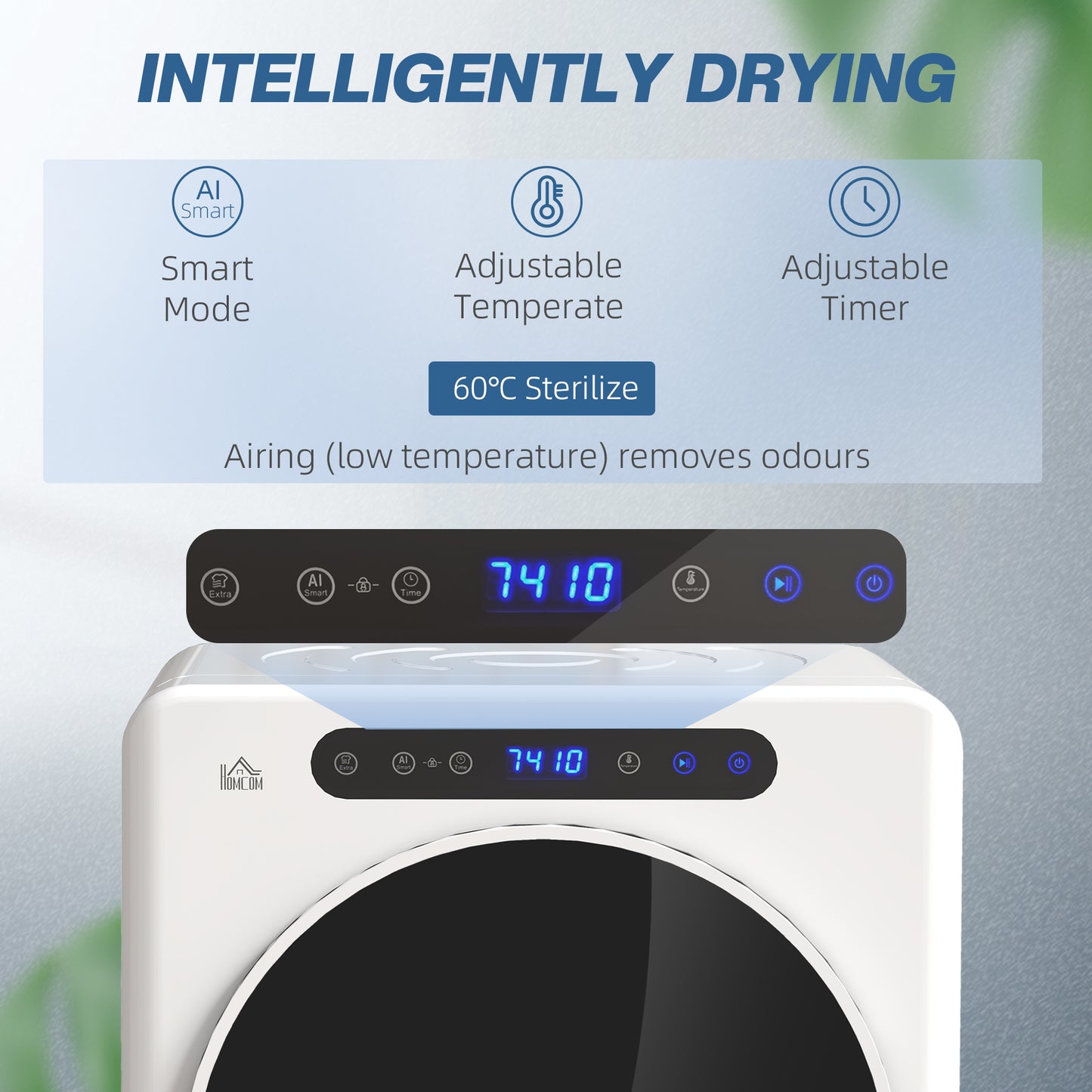 HOMCOM 4kg Compact 40-60'  Tumble Dryer - White