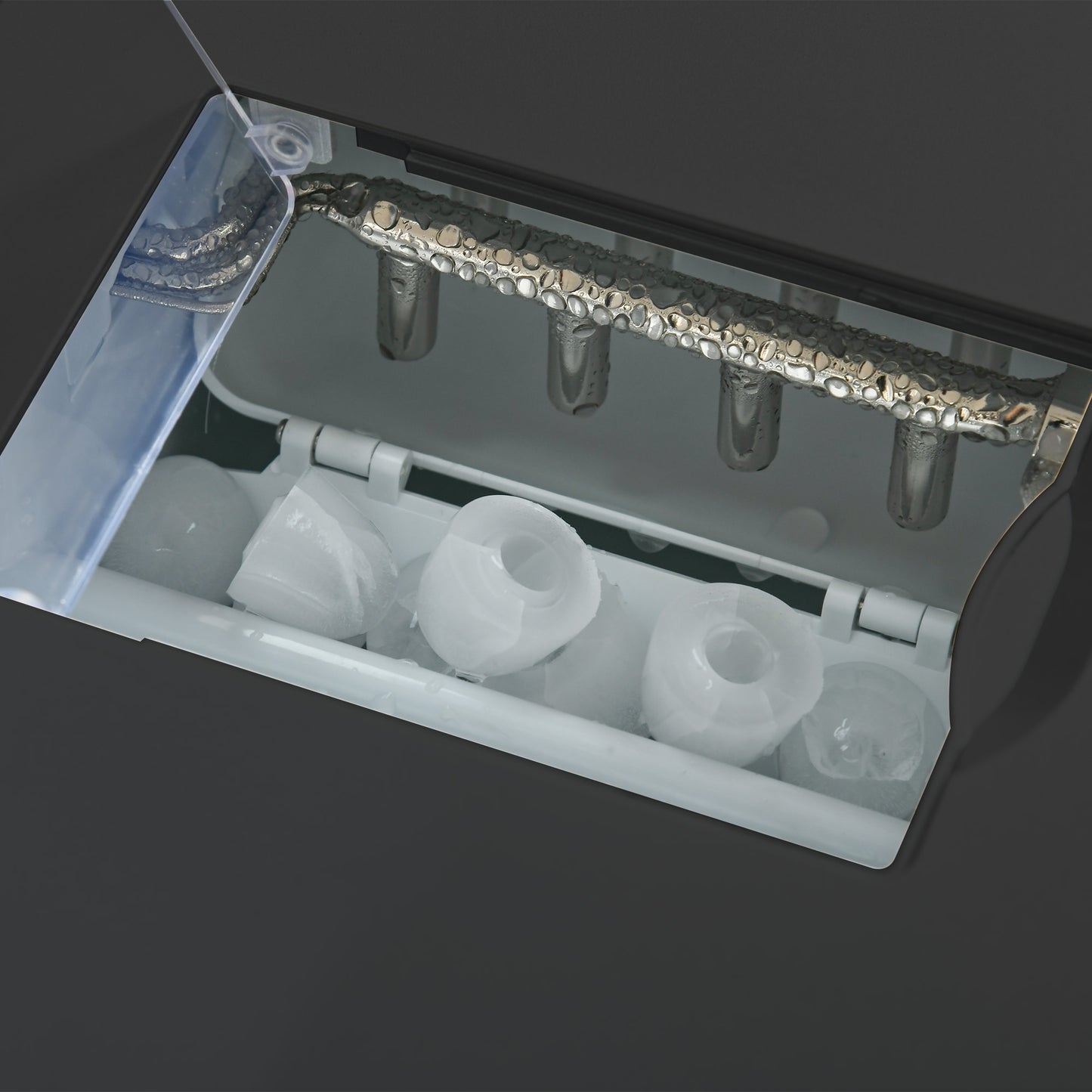 HOMCOM 3L Ice Maker Machine and Water Dispenser, 12kg in 24H, 2 Sizes 9 Ice Cubes Ready in 6-10 Mins Ice Machine, Black