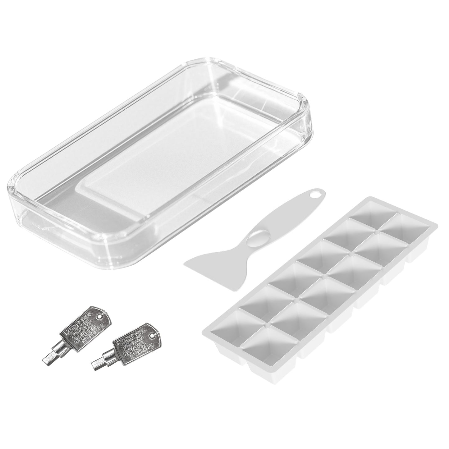 HOMCOM 46 Litre Lockable Countertop Fridge - Cream White