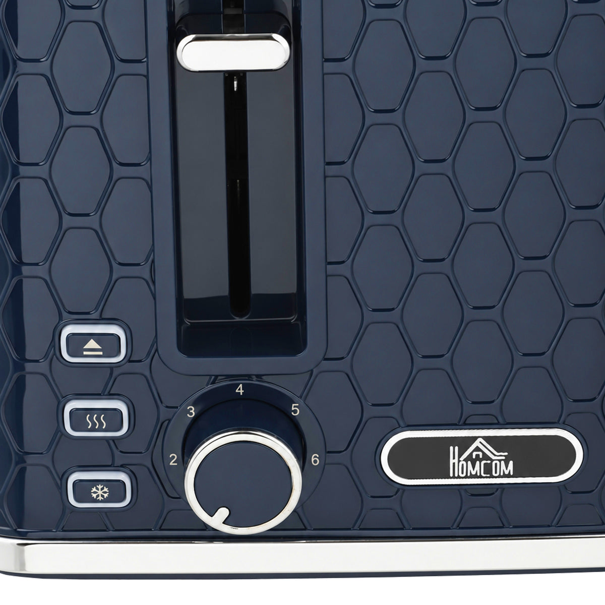 HOMCOM Kettle and Toaster Set, 1.7L 3000W Rapid Boil Jug Kettle with Limescale Filter, 4 Slice Toaster, Blue