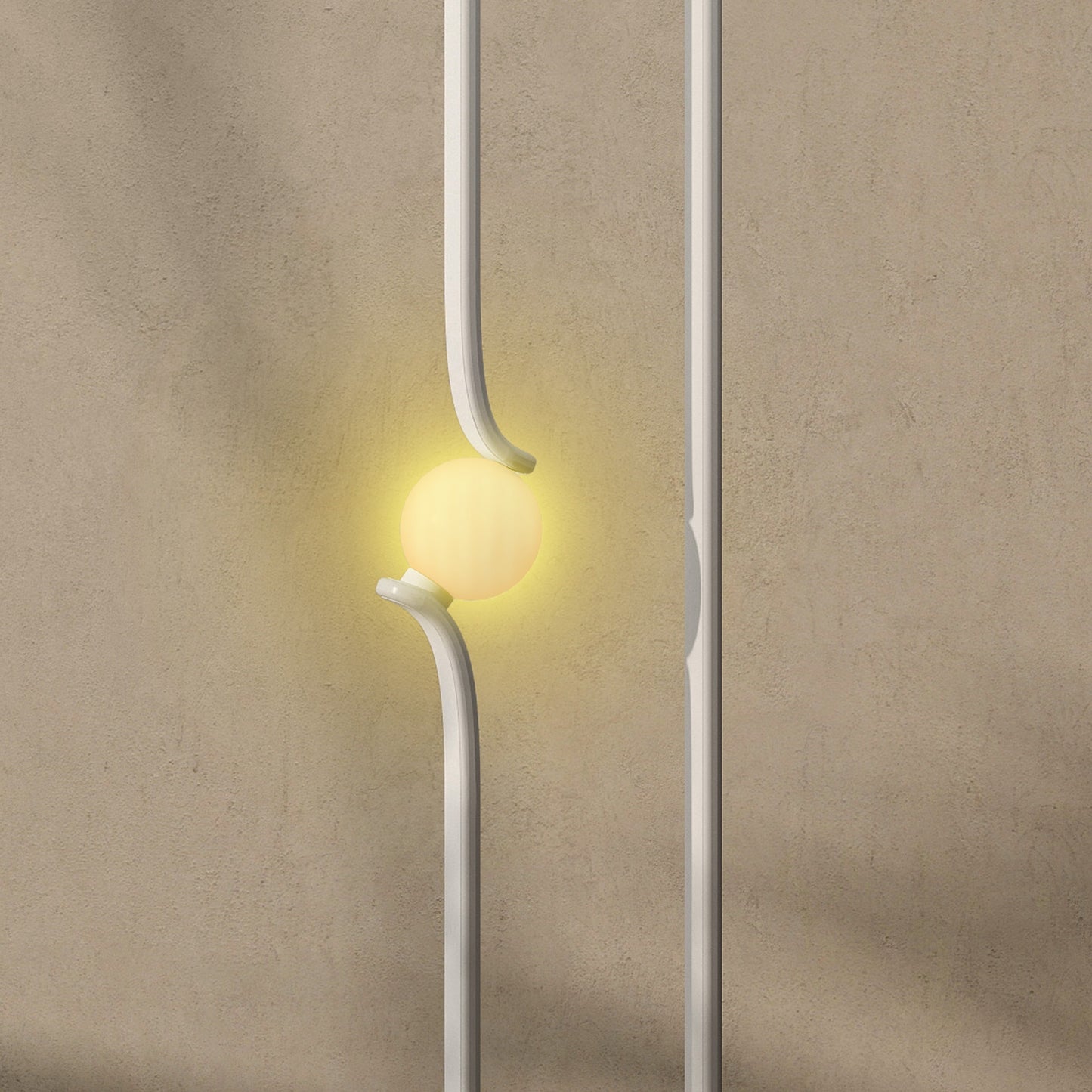 HOMCOM LED Floor Lamp, Dimmable Floor Standing Lamp with Glass Night Light, Foot Switch for Living Room, Bedroom, Office, White