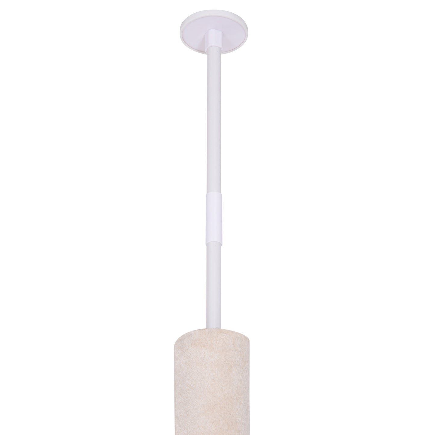 PawHut Floor to Ceiling Cat Tree Height Adjustable 230-260cm, 5-Tier Cat Tower with Scratching Post, Hammock, Perches, Climbing Activity Centre for Indoor Kittens, Beige