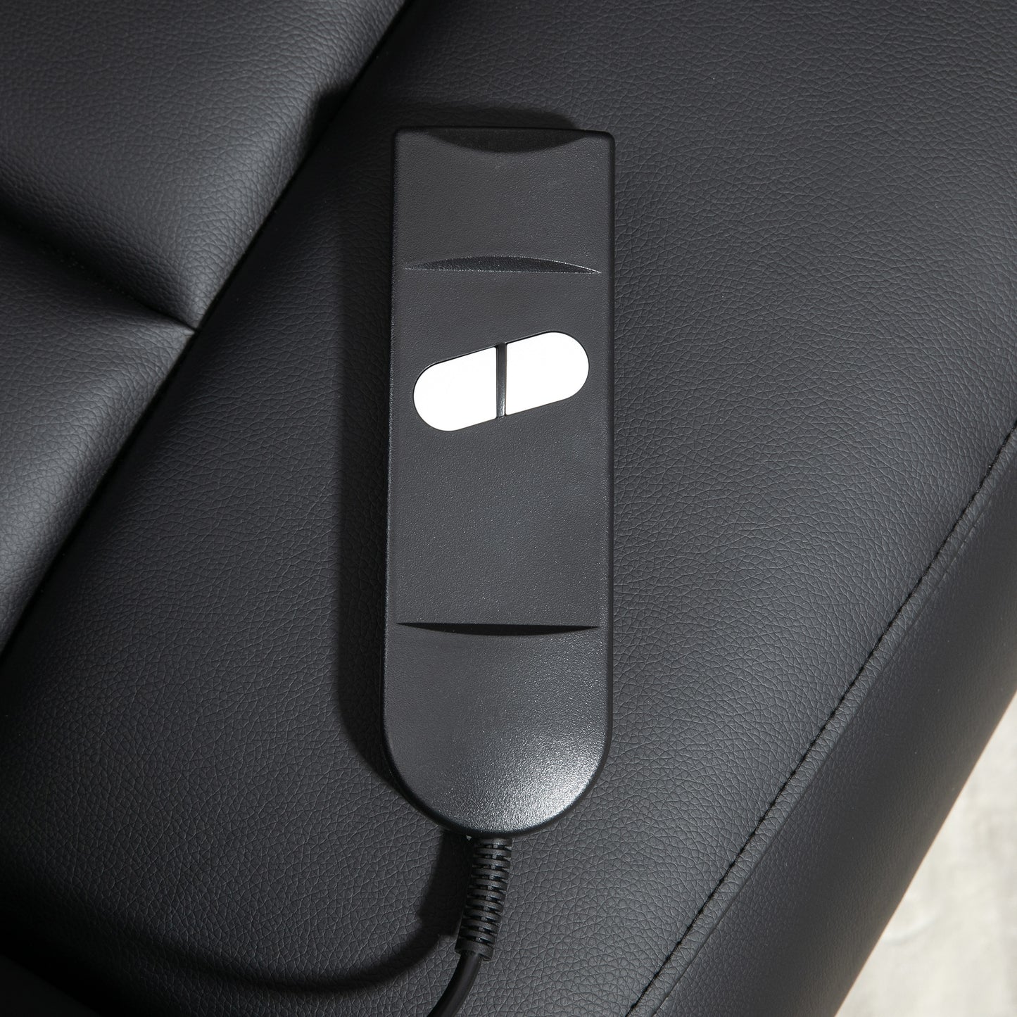 HOMCOM Power Lift Chair Armchair for the Elderly, PU Leather Recliner Chair with Extended Footrest, Remote Control and Side Pocket, Black