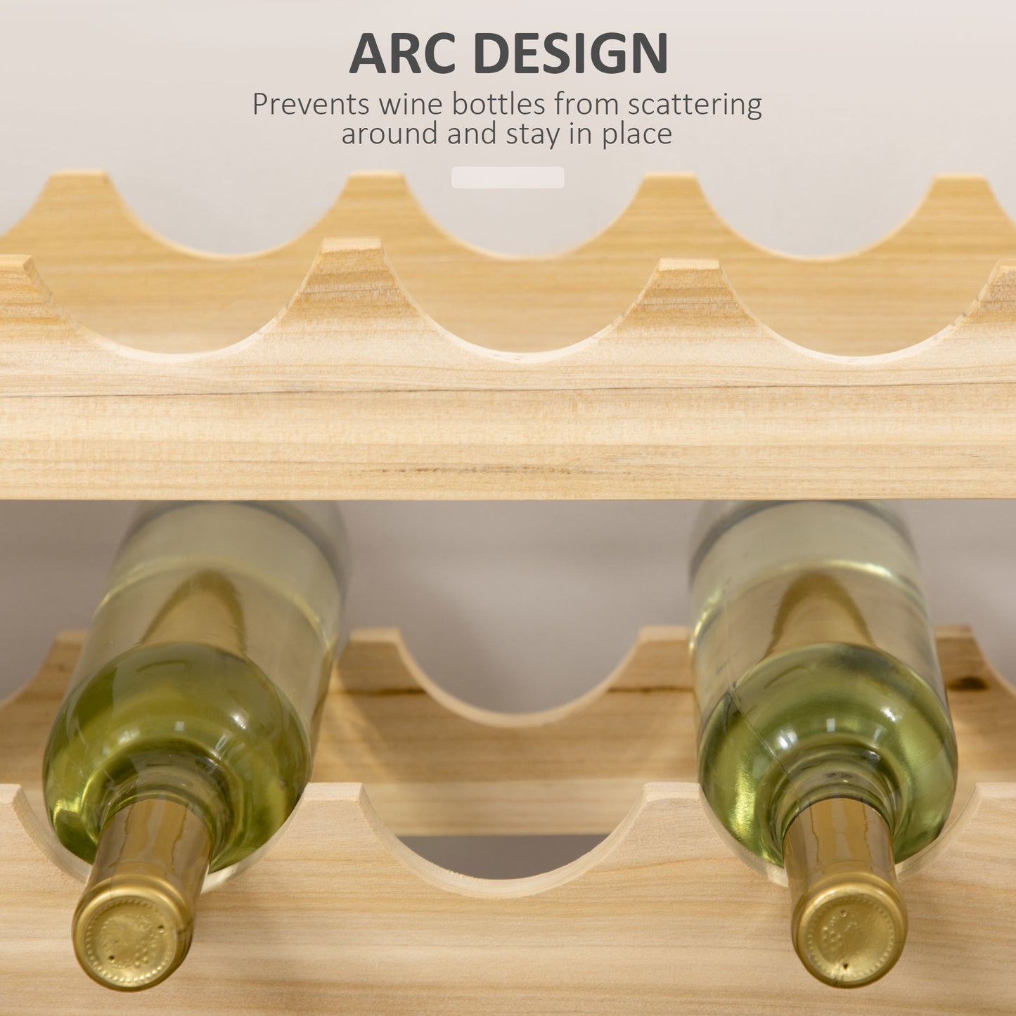 HOMCOM Six-Tier, 72 Bottle Wooden Wine Rack Set of 2 - Natural