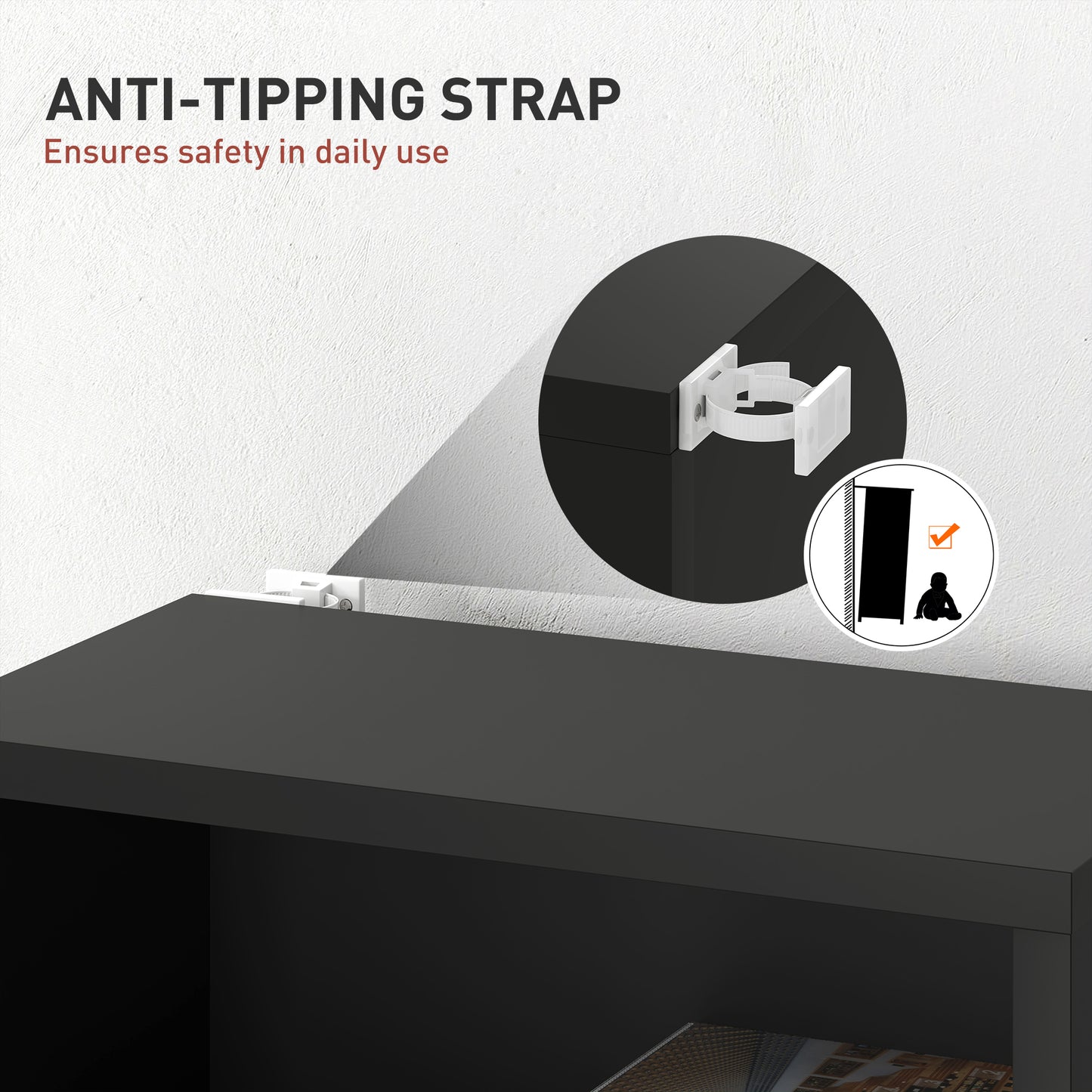 HOMCOM 260 Narrow CD Storage Unit - Black