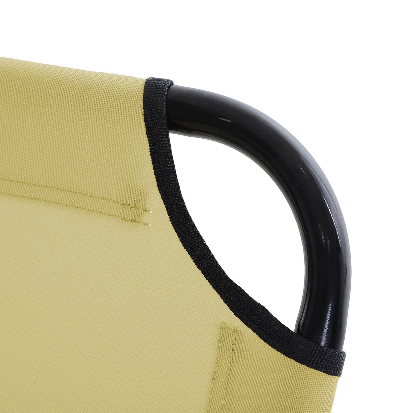 Outsunny Foldable Sun Lounger with 5-Position Adjustable Backrest, Outdoor Portable Recliner Chaise Lounge Chair with Breathable Mesh Fabric, Beige