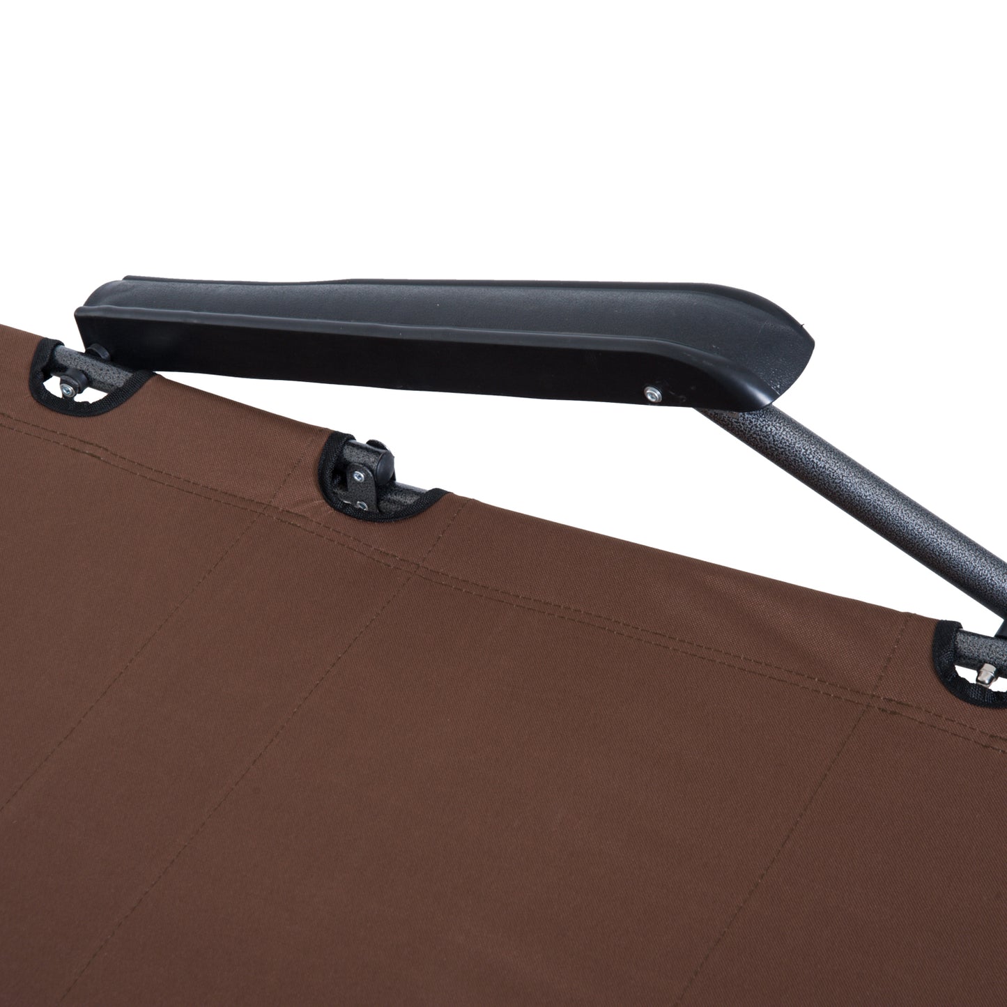 Outsunny 2 in 1 Folding Sun Lounger Reclining Garden Chair Set of 2 with 2-Level Adjustable Backrest, Outdoor Zero Gravity Recliner Garden Chairs with Head Pillow and Armrests, Brown