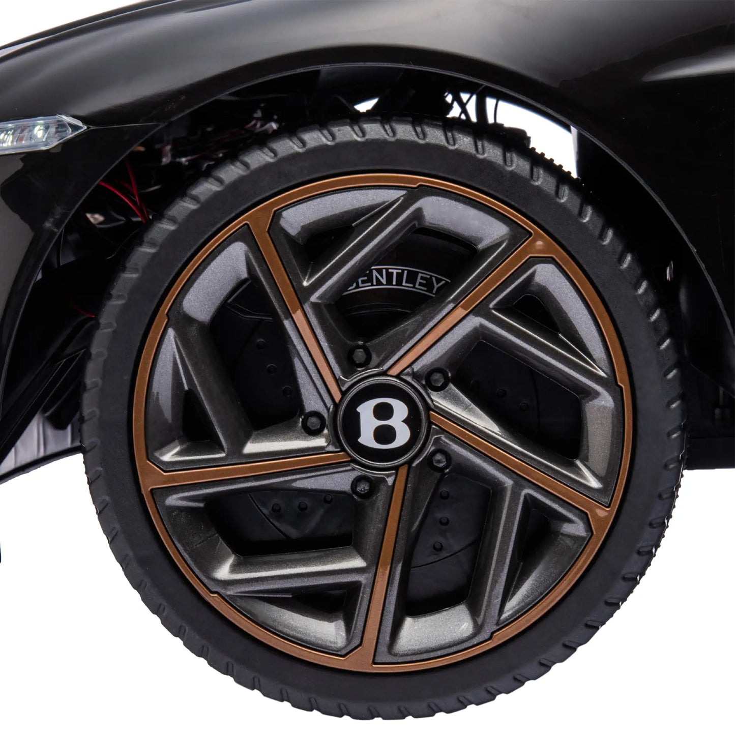 Bentley Bacalar Licensed 12V Kids Electric Car, with Remote Control, Horn, Lights, Music, Suspension Wheels, Black