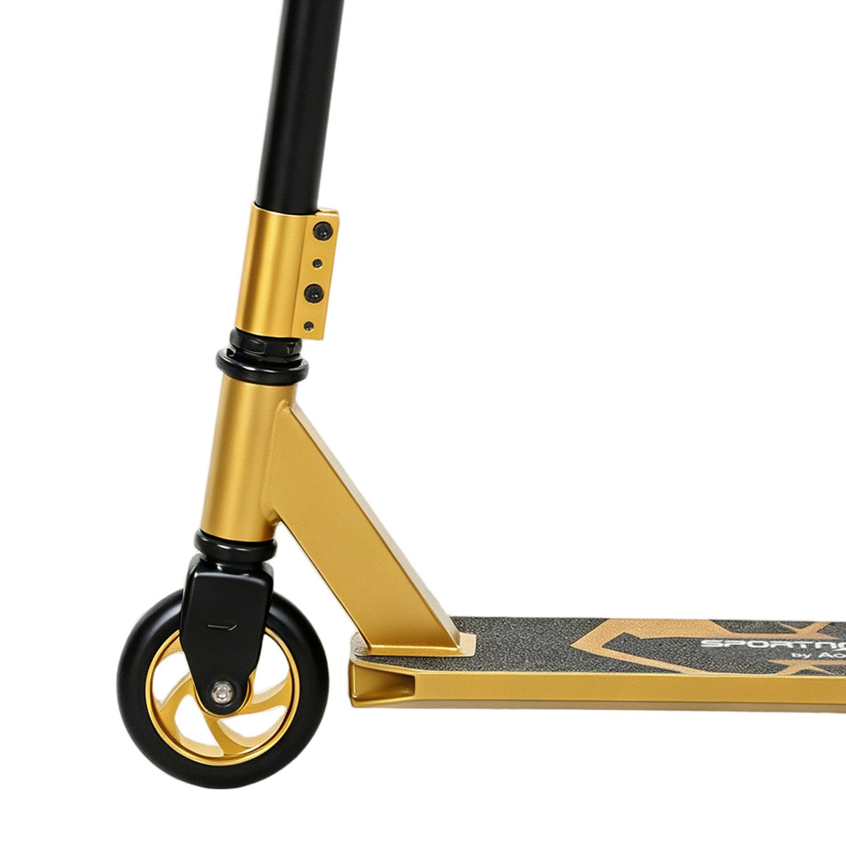 SPORTNOW Stunt Scooter, Pro Scooter for Adult Teens with 360° Handlebar, 110 mm PU Wheels, Aluminium Deck, ABEC-7, Gold Tone