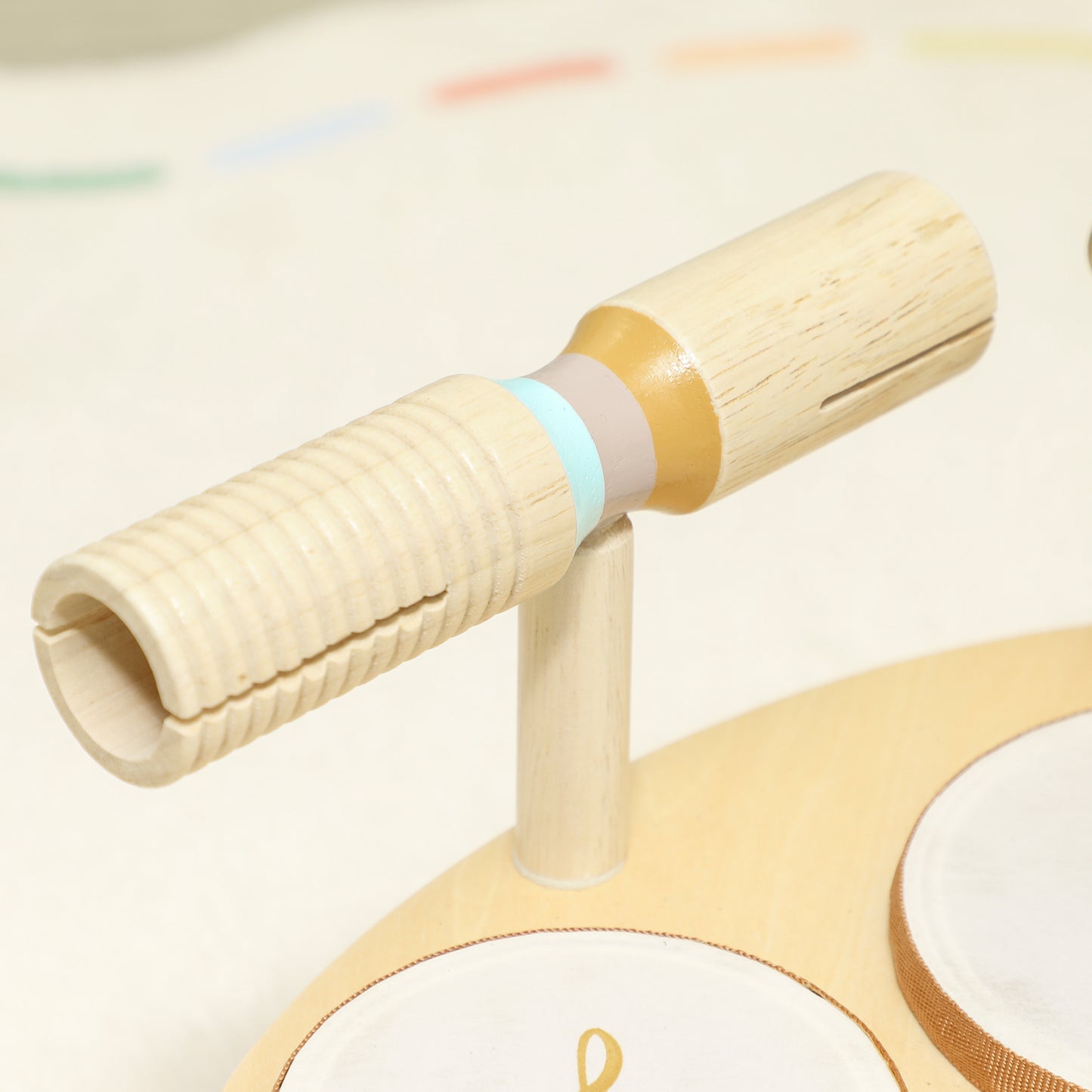AIYAPLAY Baby Drum Kit, Wooden Kids Musical Instruments with Drums and Xylophone, Gifts for Girls Boys Birthday, Natural