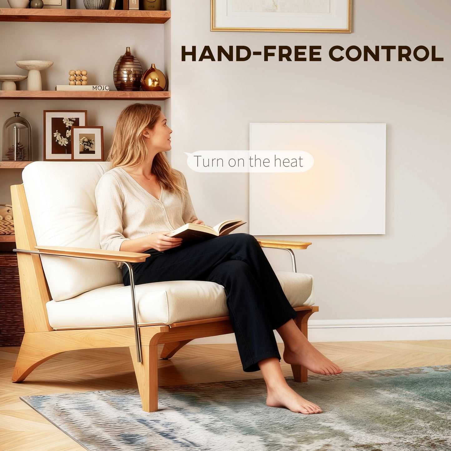 HOMCOM Wifi Smart Electric Heater, Far Infrared, Wall Mounted - 170W