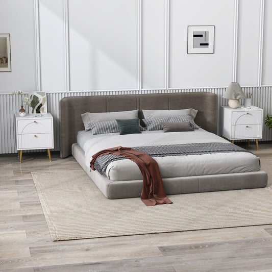 HOMCOM 2-Drawer Bedside Table Set of 2 - White